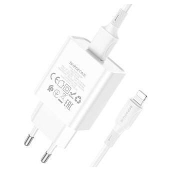Зарядний пристрій Borofone BA74A Aspirer single port charger set(iP) White (BA74ALW) фото №3