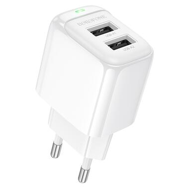 Сетевое зарядное устройство BOROFONE BAS41A Potential dual-port charger White (6941991113741) фото №1