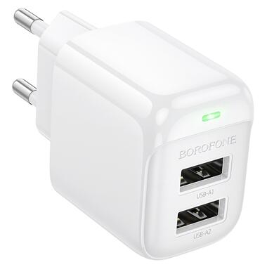 Сетевое зарядное устройство BOROFONE BAS41A Potential dual-port charger White (6941991113741) фото №3
