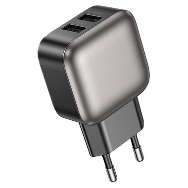 Сетевое зарядное устройство BOROFONE BAS51A Absolute dual-port charger Black (6941991116100) фото №5