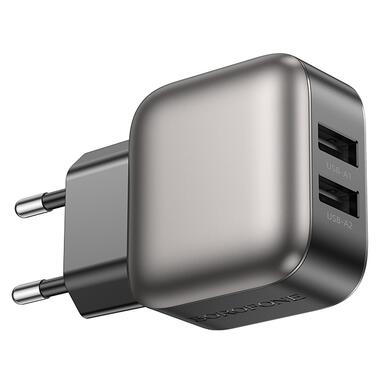 Сетевое зарядное устройство BOROFONE BAS51A Absolute dual-port charger Black (6941991116100) фото №6