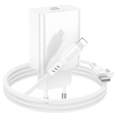 Сетевое зарядное устройство с кабелем BOROFONE BA21A Pro Long journey single port PD20W charger set(C to iP) White (6941991111419) фото №6