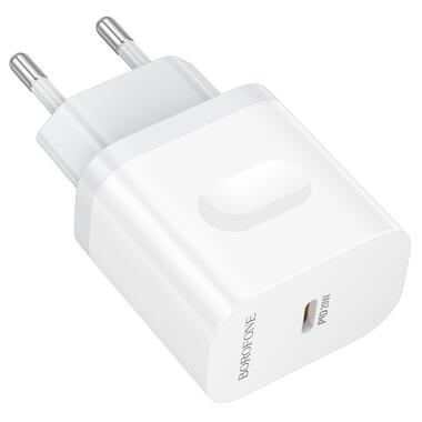 Сетевое зарядное устройство BOROFONE BA99A Breeze single port PD20W charger White (6941991121357) фото №6