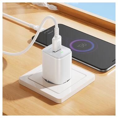 Сетевое зарядное устройство с кабелем BOROFONE BAS82A Star single port QC3.0 charger set (Micro) (EU) White (6941991126734) фото №6