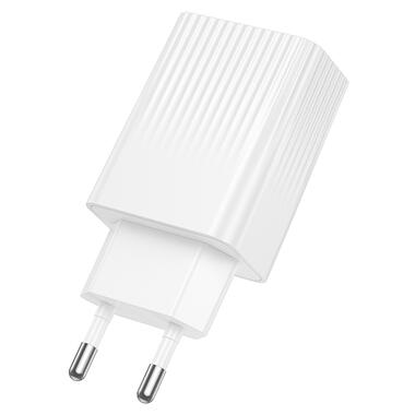 Сетевое зарядное устройство BOROFONE BAS75A Source single port PD30W charger (EU) White (6941991122828) фото №3