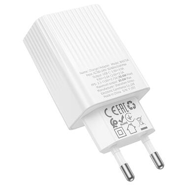 Сетевое зарядное устройство BOROFONE BAS75A Source single port PD30W charger (EU) White (6941991122828) фото №4