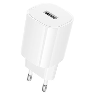 Сетевое зарядное устройство BOROFONE BA101A Pudding single port charger (EU) White (6941991124013) фото №1