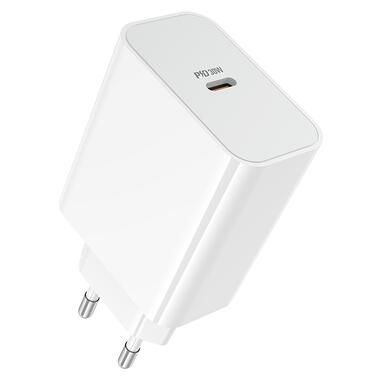 Сетевое зарядное устройство BOROFONE BA107A Stellar single port PD30W charger (EU) White (6941991125348) фото №1