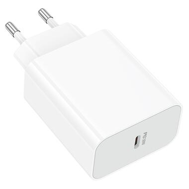 Сетевое зарядное устройство BOROFONE BA107A Stellar single port PD30W charger (EU) White (6941991125348) фото №5