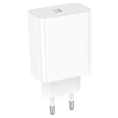 Сетевое зарядное устройство BOROFONE BA107A Stellar single port PD30W charger (EU) White (6941991125348) фото №6