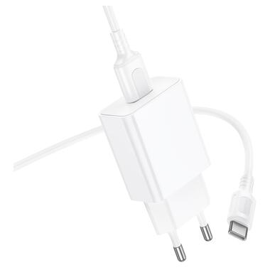 Сетевое зарядное устройство BOROFONE BA110A Lemi single port charger set (Type-C) (EU) White (6941991126963) фото №4