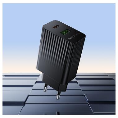 Сетевое зарядное устройство BOROFONE BAS74A Source PD20W+QC3.0 charger (EU) Black (6941991122750) фото №4