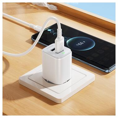 Сетевое зарядное устройство BOROFONE BAS81A Star dual-port charger (EU) White (6941991126635) фото №6
