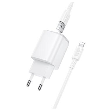 Сетевое зарядное устройство BOROFONE BAS81A Star dual-port charger set (iP) (EU) White (6941991126659) фото №3