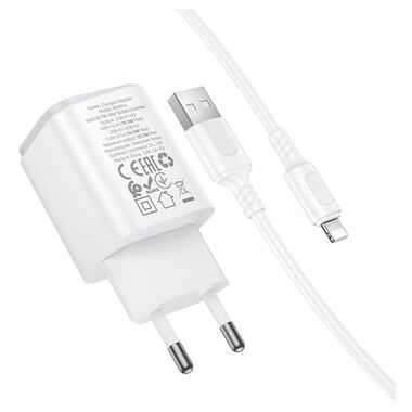 Сетевое зарядное устройство BOROFONE BAS81A Star dual-port charger set (iP) (EU) White (6941991126659) фото №4