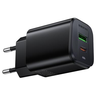Сетевое зарядное устройство BOROFONE BAS83A Star PD20W+QC3.0 charger (EU) Black (6941991126765) фото №3