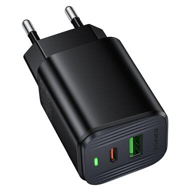 Сетевое зарядное устройство BOROFONE BAS83A Star PD20W+QC3.0 charger (EU) Black (6941991126765) фото №1