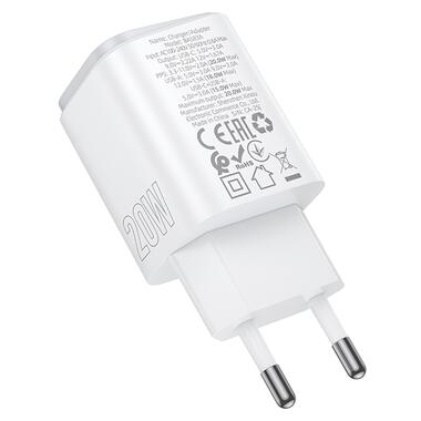 Сетевое зарядное устройство BOROFONE BAS83A Star PD20W+QC3.0 charger (EU) White (6941991126772) фото №4