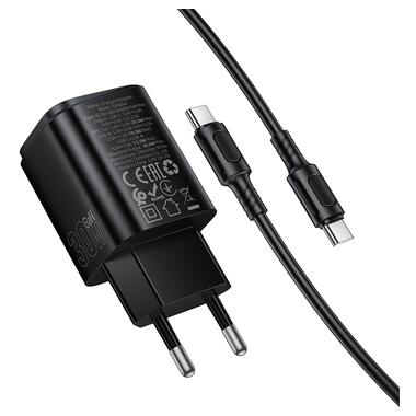 Сетевое зарядное устройство BOROFONE BAS85A Star PD30W+QC3.0 charger set (C to C) (EU) Black (6941991126857) фото №7