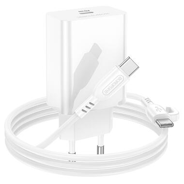 Сетевое зарядное устройство с кабелем BOROFONE BA21A Pro Long journey single port PD20W charger set(C to C) White (6941991111426) фото №6