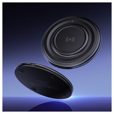Беспроводное зарядное устройство BOROFONE BQ40 Crown desktop wireless fast charger Black (6941991123740) фото №6