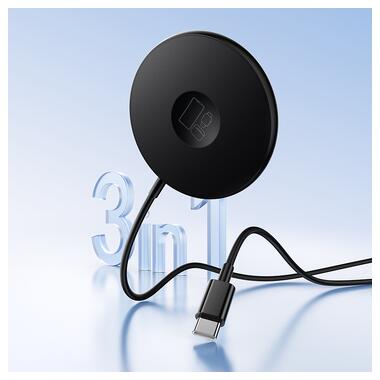 Беспроводное зарядное устройство BOROFONE BQ41 Glory 3-in-1 magnetic wireless fast charging Black (6941991125553) фото №7