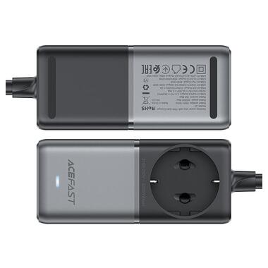 СЗП Acefast Z2 PD75W GaN (3*USB-C+2*USB-A) Black gray фото №4