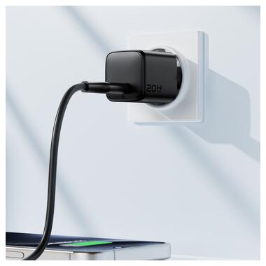 Сетевое зарядное устройство ACEFAST A117 PD20W mini GaN USB-C fast charger Black (6974316284987) фото №10