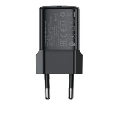 Сетевое зарядное устройство ACEFAST A117 PD20W mini GaN USB-C fast charger Black (6974316284987) фото №6