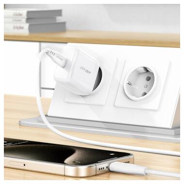 Сетевое зарядное устройство ACEFAST A130 PD20W single USB-C charger White (6974316284659) фото №11