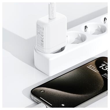 Сетевое зарядное устройство ACEFAST A130 PD20W single USB-C charger White (6974316284659) фото №12