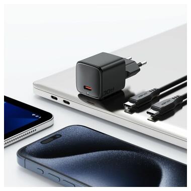 Сетевое зарядное устройство ACEFAST A117 PD20W mini GaN fast charger set(P16)black  Black (6974316286509) фото №7