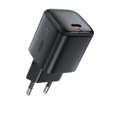 Сетевое зарядное устройство ACEFAST A136 PD40W mini GaN USB-C fast charger Black (6974316286233) фото №1