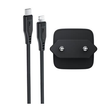 Сетевое зарядное устройство с кабелем ACEFAST A118 PD30W mini GaN USB-C fast charger set (P16) Black (6974316285182) фото №8