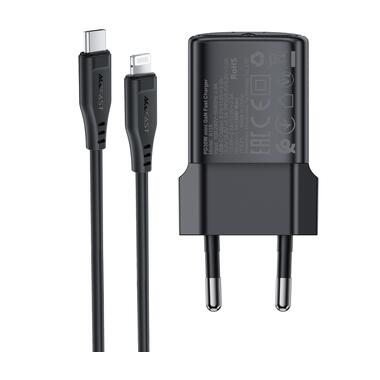 Сетевое зарядное устройство с кабелем ACEFAST A118 PD30W mini GaN USB-C fast charger set (P16) Black (6974316285182) фото №6