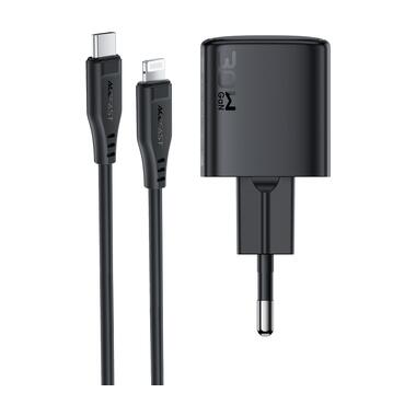 Сетевое зарядное устройство с кабелем ACEFAST A118 PD30W mini GaN USB-C fast charger set (P16) Black (6974316285182) фото №5