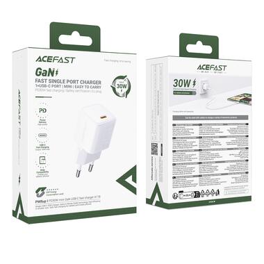 Сетевое зарядное устройство ACEFAST A118 PD30W mini GaN USB-C fast charger (6974316285366) фото №2