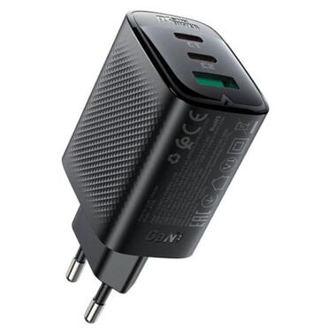 Сетевое зарядное устройство ACEFAST A108 PD67W GaN (2*USB-C+USB-A) charger Black (6974316284048) фото №3