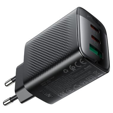 Сетевое зарядное устройство ACEFAST A108 PD67W GaN (2*USB-C+USB-A) charger Black (6974316284048) фото №6