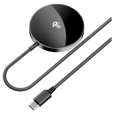 Беспроводное зарядное устройство ACEFAST E24 QI2 desktop magnetic wireless charger with cable Metal Gray (6974316284758) фото №3