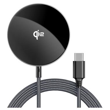 Беспроводное зарядное устройство ACEFAST E24 QI2 desktop magnetic wireless charger with cable Metal Gray (6974316284758) фото №1