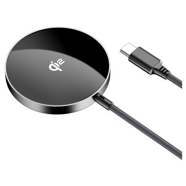 Беспроводное зарядное устройство ACEFAST E24 QI2 desktop magnetic wireless charger with cable Metal Gray (6974316284758) фото №4