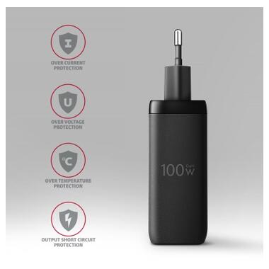 Зарядное устройство AXAGON 1xUSB + 2xUSB-C 100W QC4+ PD3.0 PPS black (ACU-DPQ100) фото №6