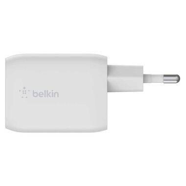 Зарядний пристрій мережевий Belkin 65Вт 2хUSB-С GAN PD PPS білий (WCH013VFWH) фото №4