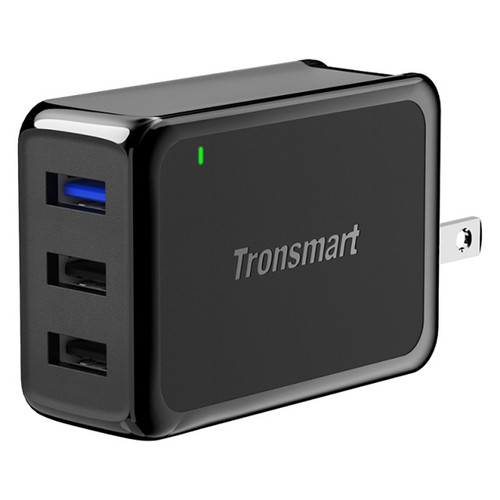 Мережевий зарядний пристрій для мобільного пристрою Tronsmart W3PTA 42W Quick Charge 3.0 USB Wall Charger Black фото №1