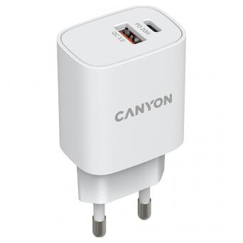 Зарядний пристрій Canyon PD 20W/QC3.0 18W (CNE-CHA20W04) фото №1