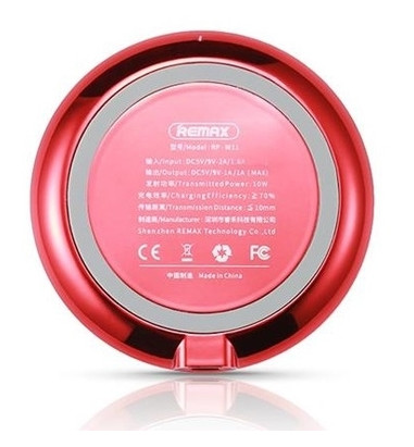 Бездротовий зарядний пристрій Remax Linon Wireless Charger 10W (RP-W11-RED) фото №2