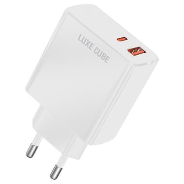 Зарядний пристрій Luxe Cube 2USB 36W QC3.0+PD White (4120201336367) фото №1