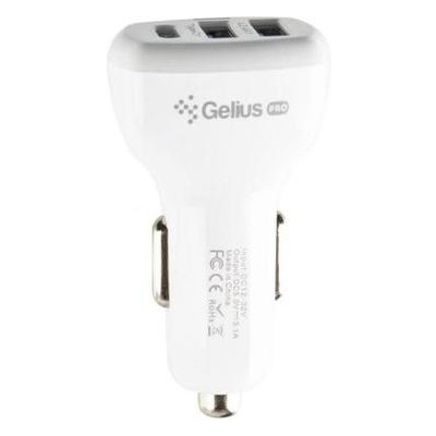 Зарядное устройство Gelius Pro Hubl GP-CC02 2USB+Type-C 3.1A White (71431) фото №1