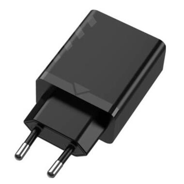 Мережевий зарядний пристрій Vention 1-port USB Wall Charger(12W) Black (FAAB0-EU) фото №3